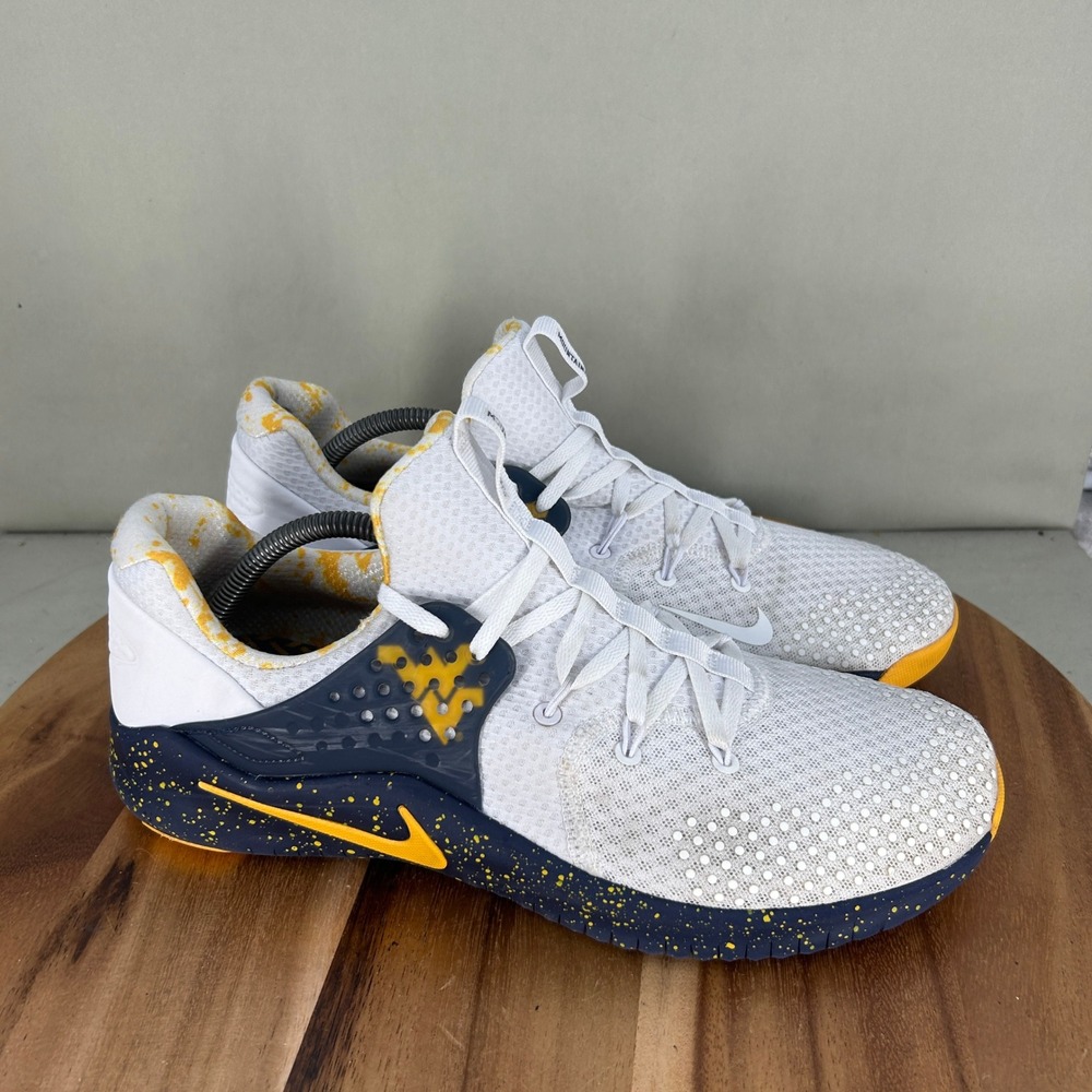 Nike Free x Metcon West Virginia Mountaineers White Navy AR0428-100 Mens 12